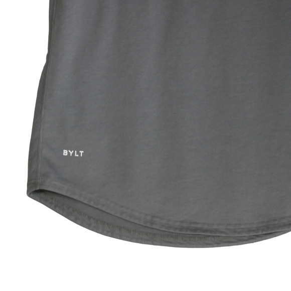 BYLT Drop Cut Short Sleeve Tee Large Gray T Shirt Premium Basics Streetwear - Picture 4 of 14